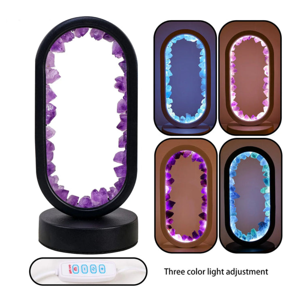 Amelith – Lampe de chevet LED en cristal