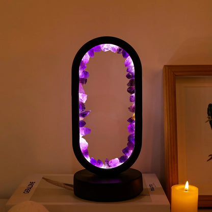 Amelith – Lampe de chevet LED en cristal