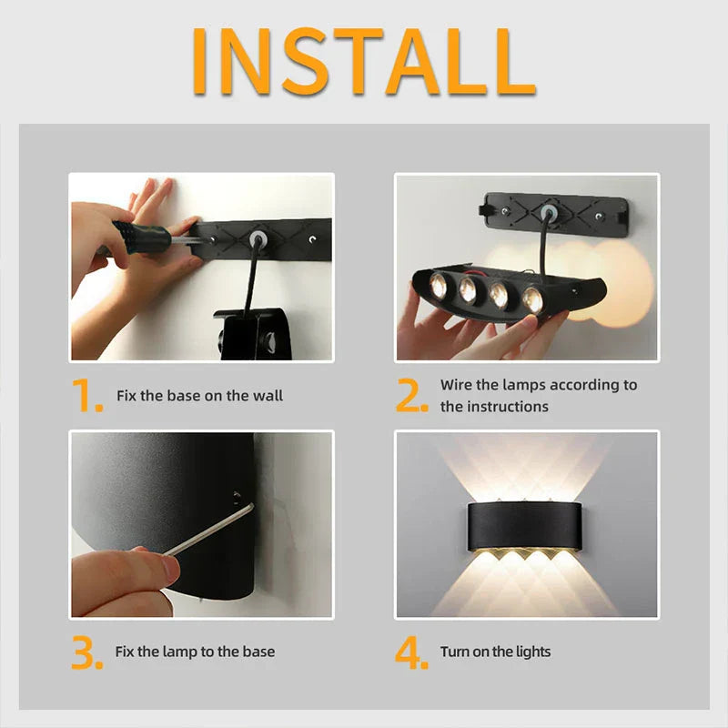 Veda - Applique murale à LED pour l'extérieur