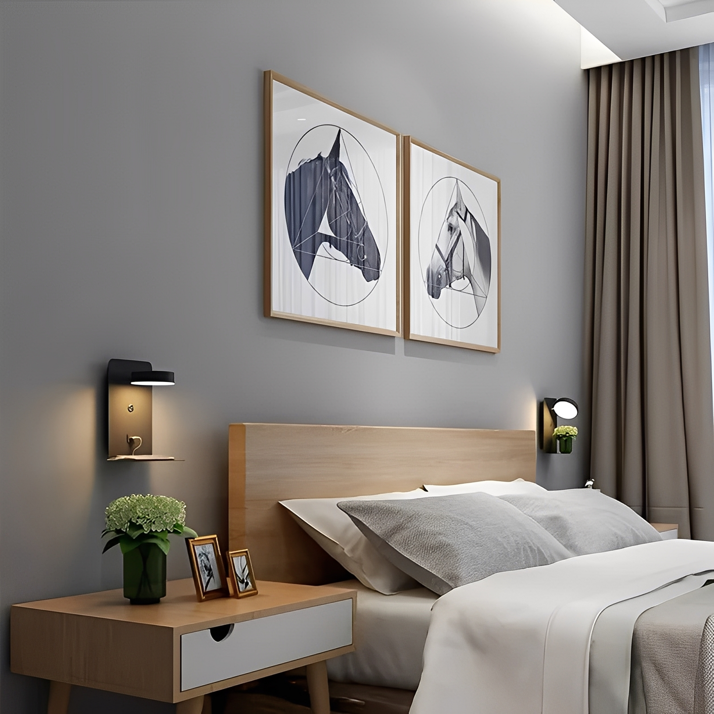 Darren – Lampe de chevet avec port USB