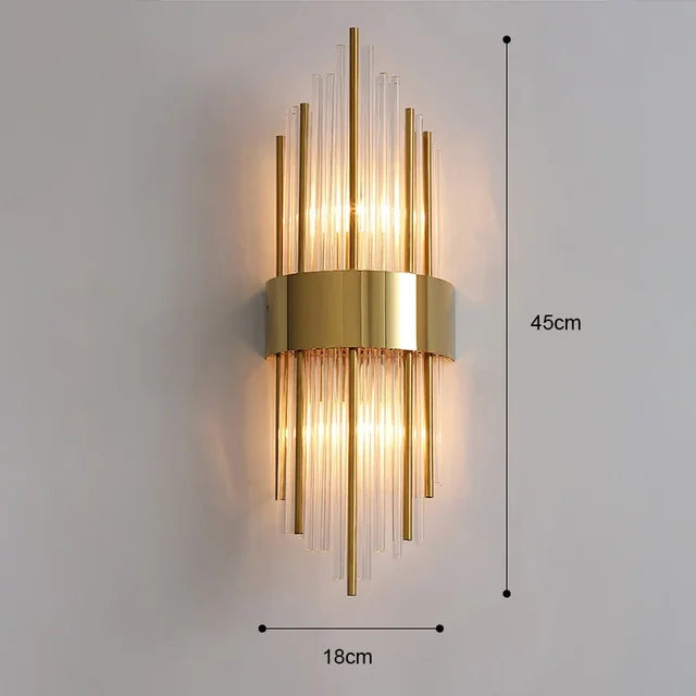 Lampe murale moderne en cristal