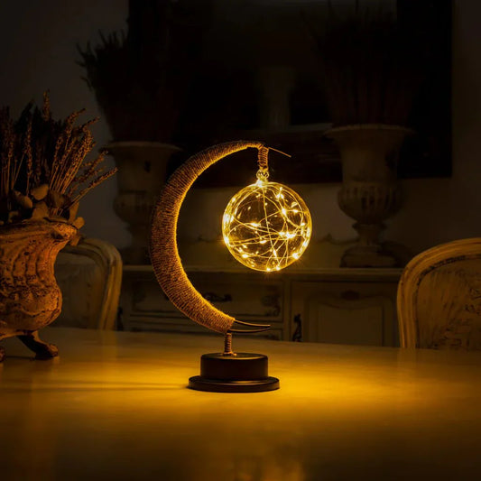LuneMagie – Lampe LED en forme de lune avec éclat féerique