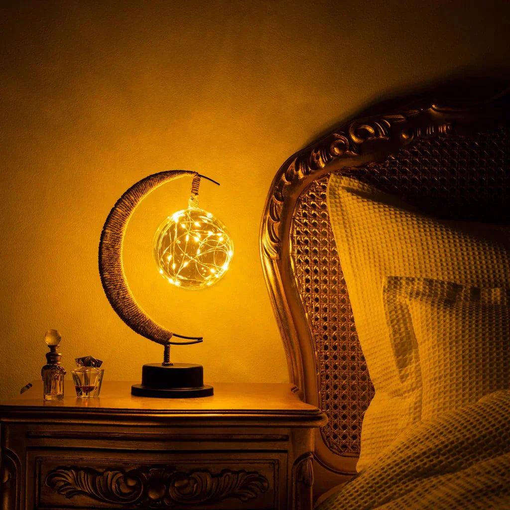 Lunaria – Lampe lune LED avec lumière étoilée