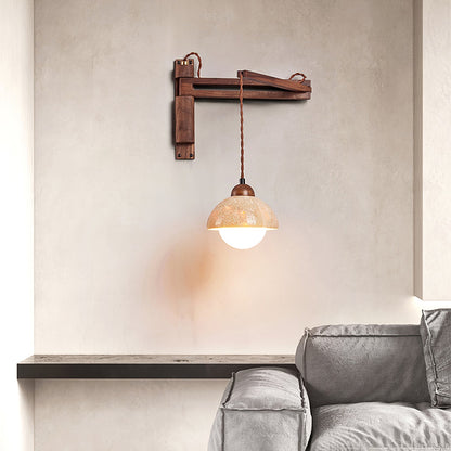 Noemi – Lampe Murale Orientable en Travertin