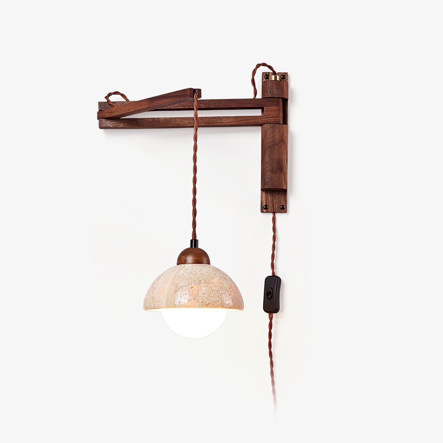 Noemi – Lampe Murale Orientable en Travertin
