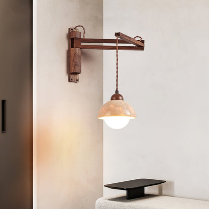 Noemi – Lampe Murale Orientable en Travertin