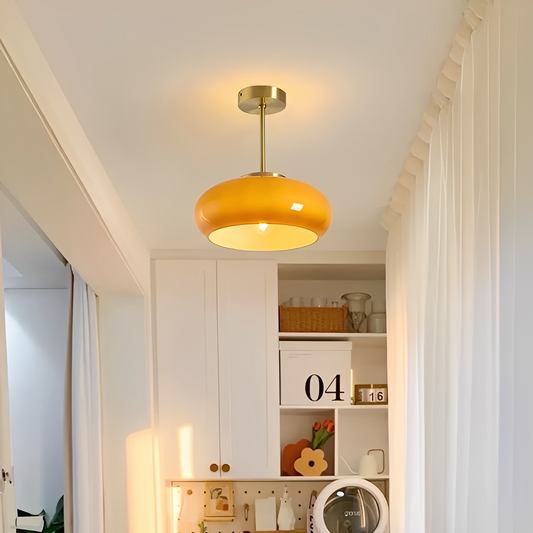 Friedrich – Bauhaus Laiton Verre Plafonnier