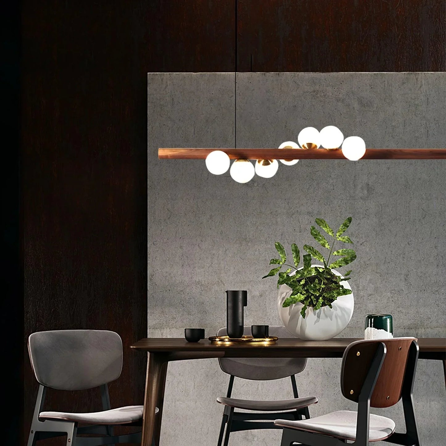 Lenn – Suspension moderne en bois massif