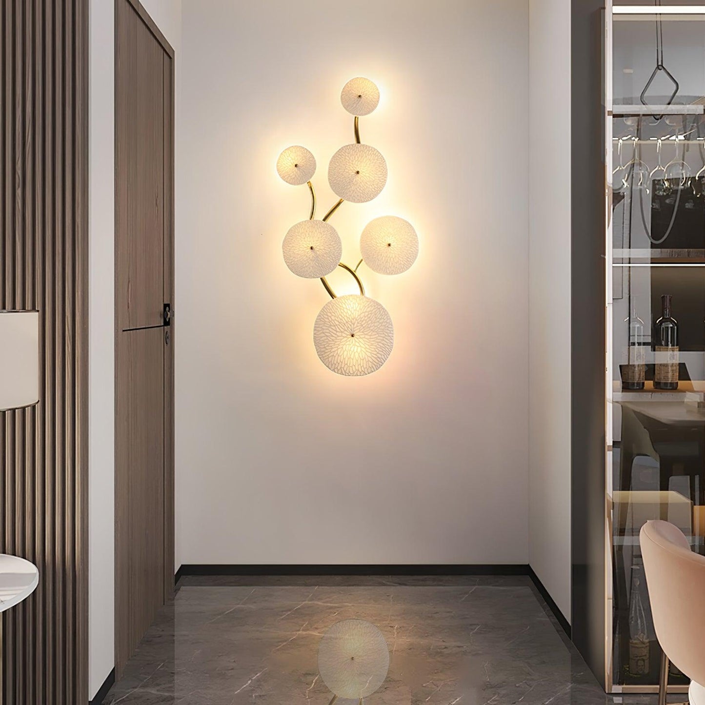 Olivia – Lampe murale en design de fleur de lotus