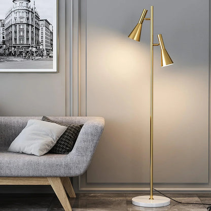 Noire – Lampe de sol en fer moderne minimaliste
