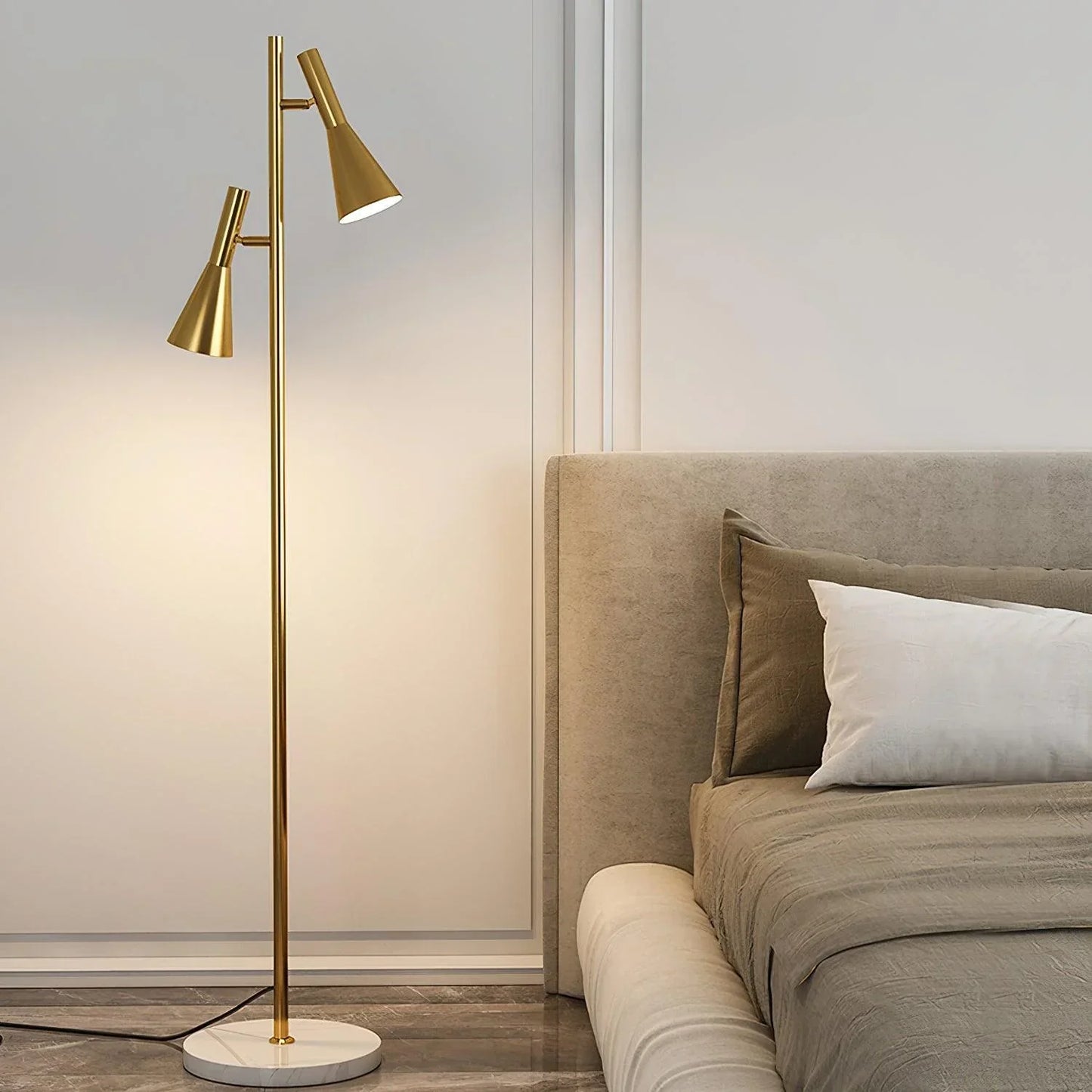 Noire – Lampe de sol en fer moderne minimaliste