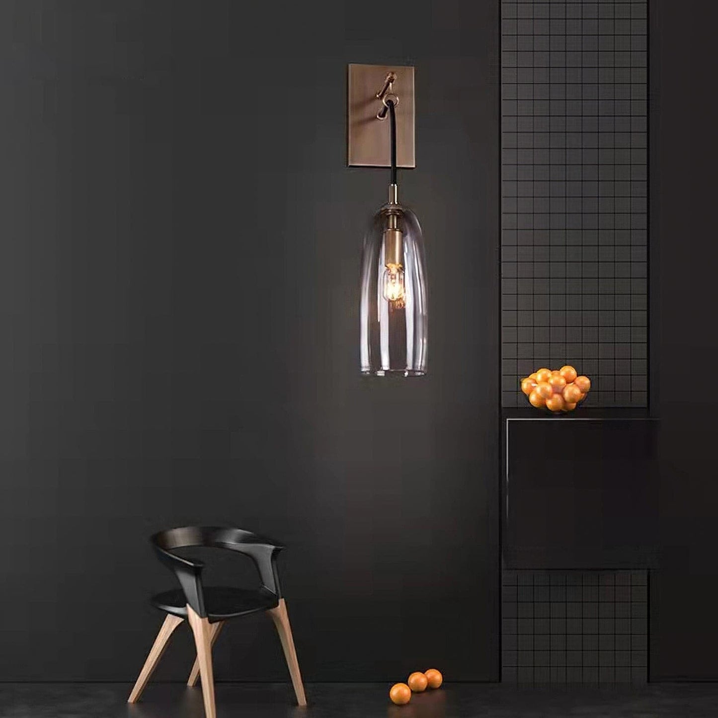 Ray – Applique en cuivre et verre