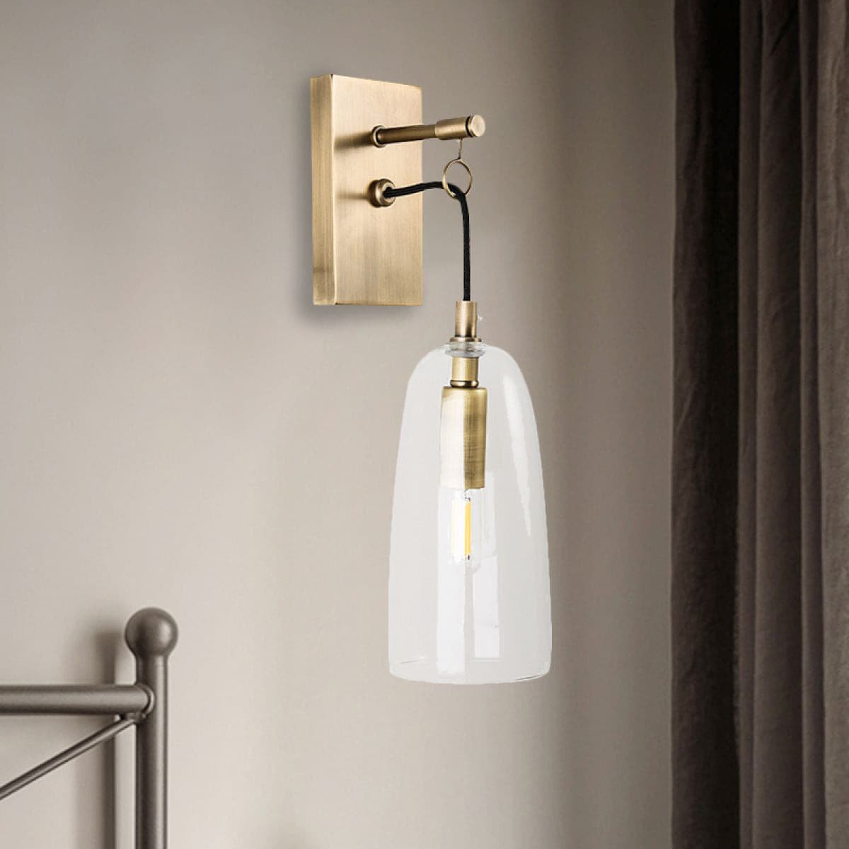 Ray – Applique en cuivre et verre
