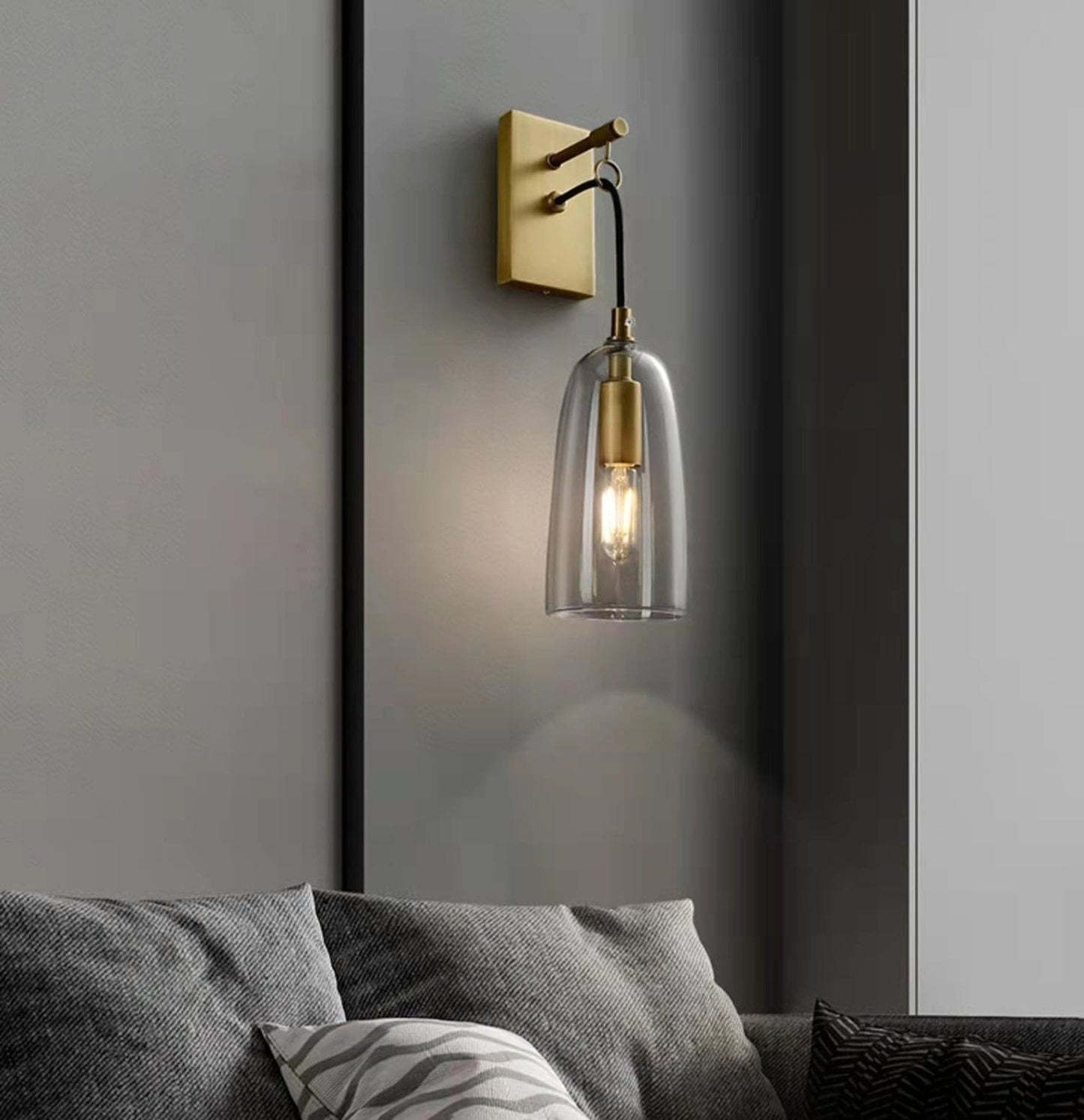 Ray – Applique en cuivre et verre