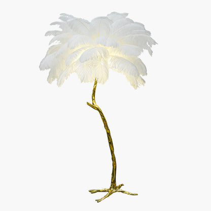 Franz – Lampe de Plancher Décorative en Résine Plume
