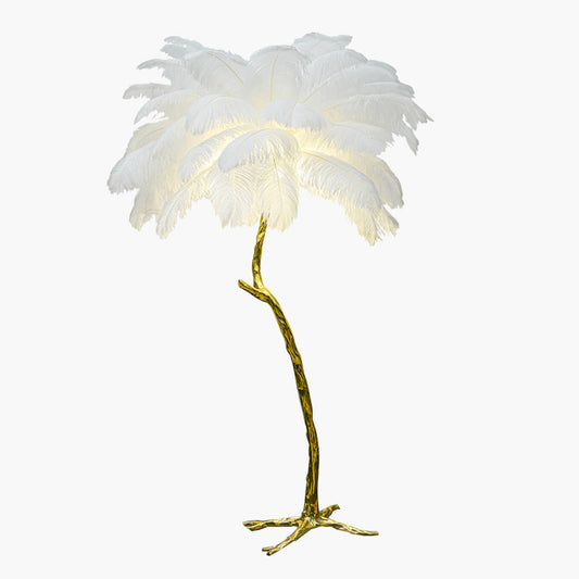 Franz – Lampe de Plancher Décorative en Résine Plume