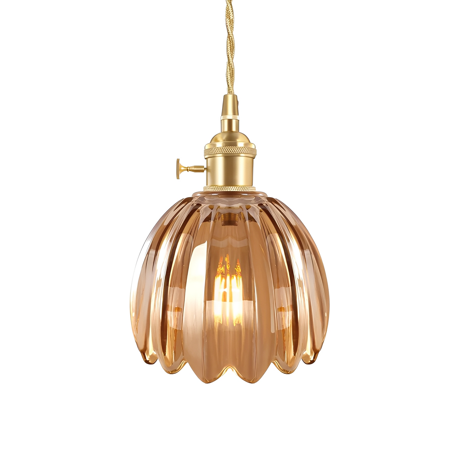 Sakumi – Lampe Plafond Fleurs en Verre Nordique