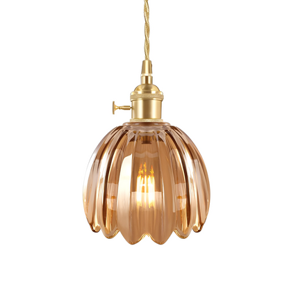 Sakumi – Lampe Plafond Fleurs en Verre Nordique