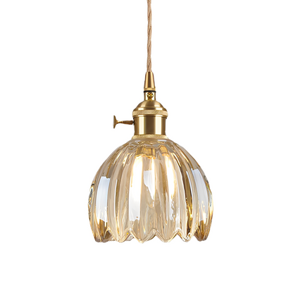 Sakumi – Lampe Plafond Fleurs en Verre Nordique