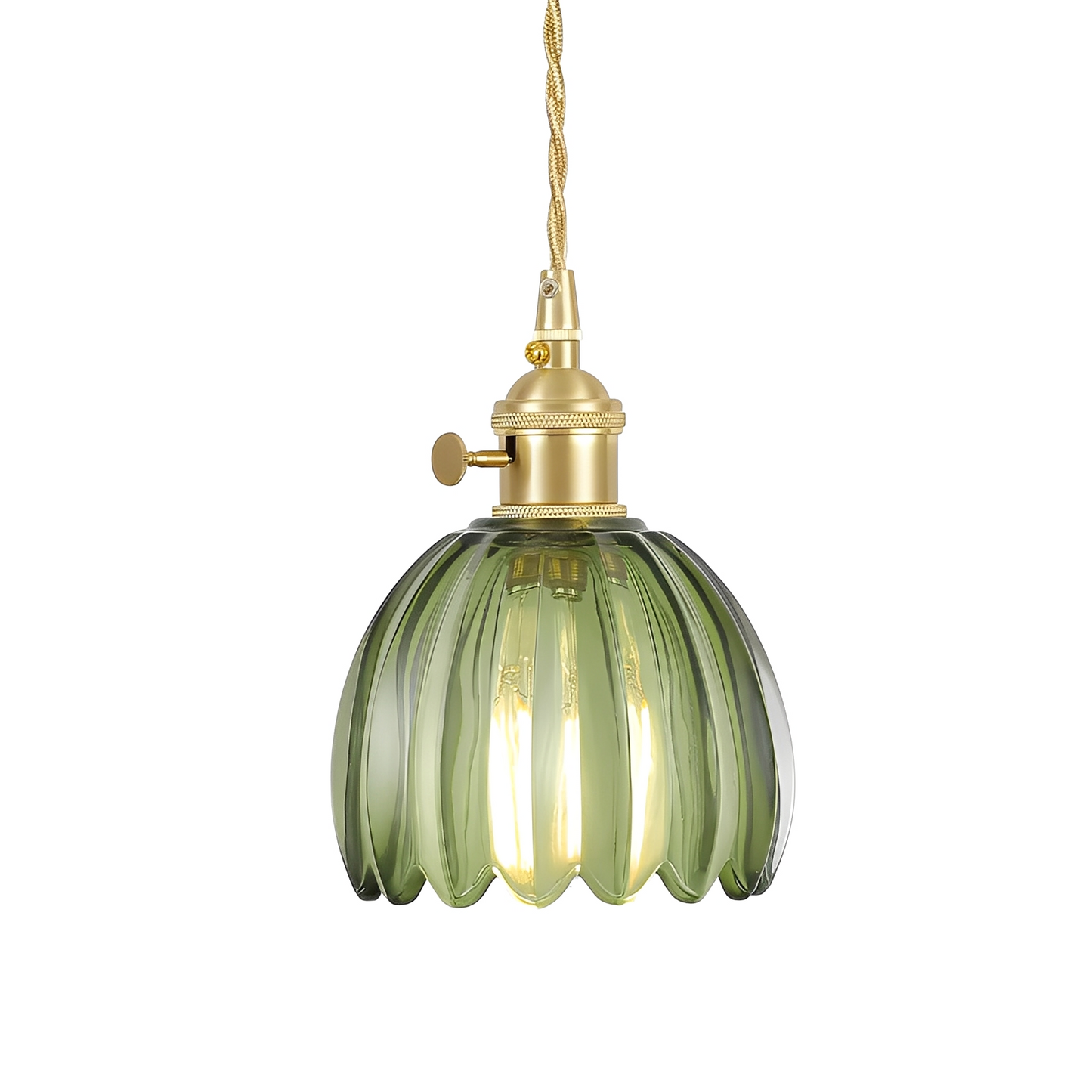 Sakumi – Lampe Plafond Fleurs en Verre Nordique