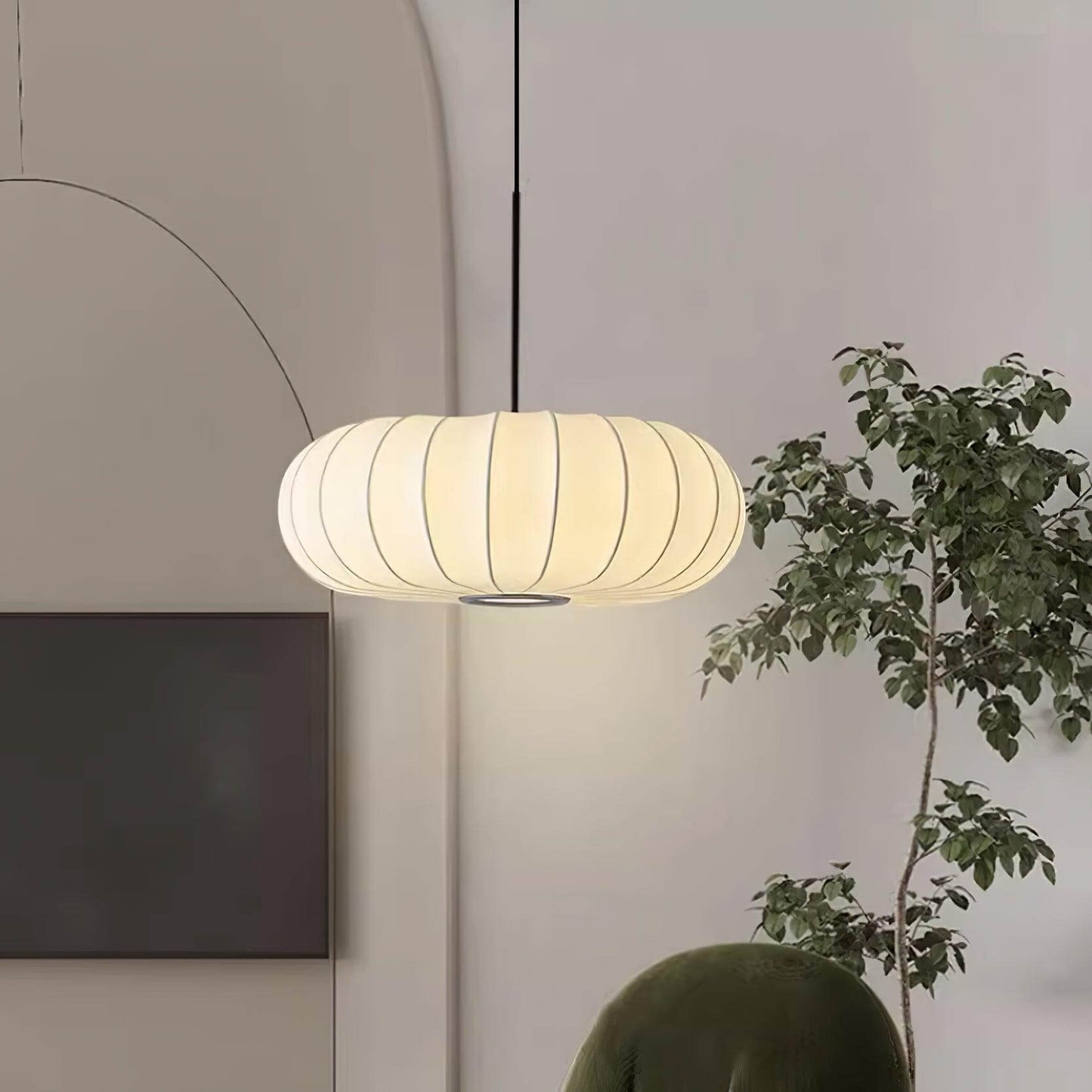 Akina – Suspension en soie en forme de citrouille