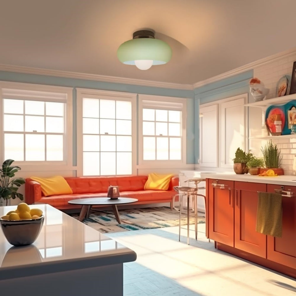 Alina – Plafonnier en verre de style Mid-Century