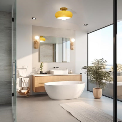 Alina – Plafonnier en verre de style Mid-Century