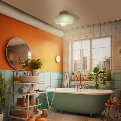 Alina – Plafonnier en verre de style Mid-Century