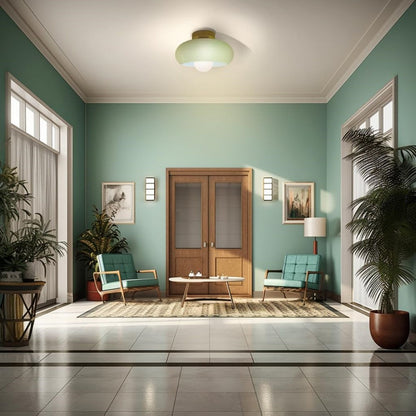 Alina – Plafonnier en verre de style Mid-Century