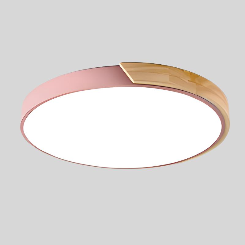 NordMacaron – Plafonnier en bois rond au style scandinave doux
