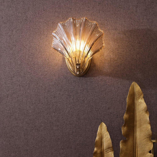 Meline – Applique Murale en Verre Coquille Moderne