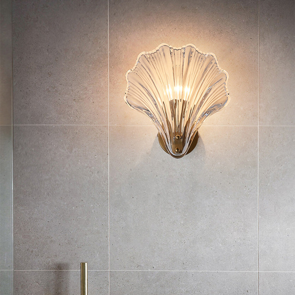 Meline – Applique Murale en Verre Coquille Moderne