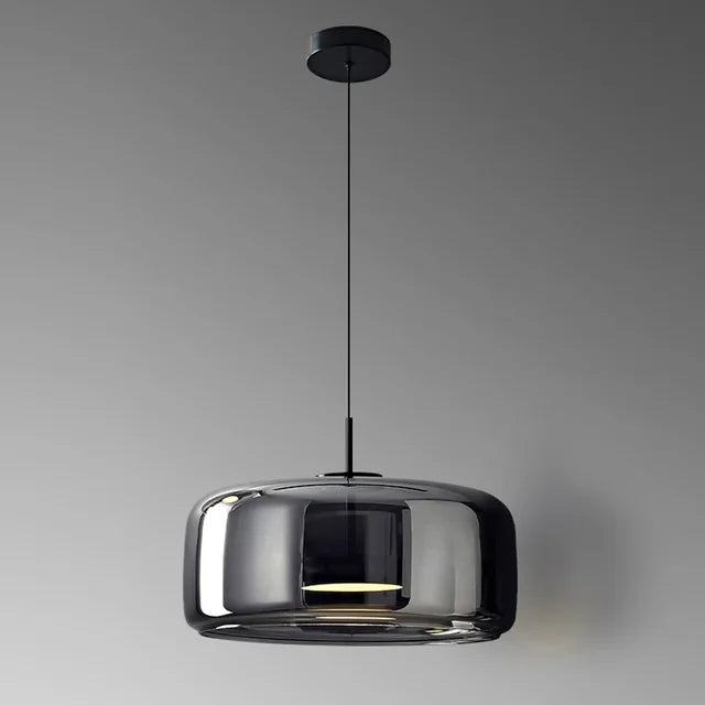 Suspension minimaliste en verre de style cendrier