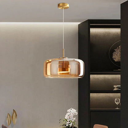 Suspension minimaliste en verre de style cendrier