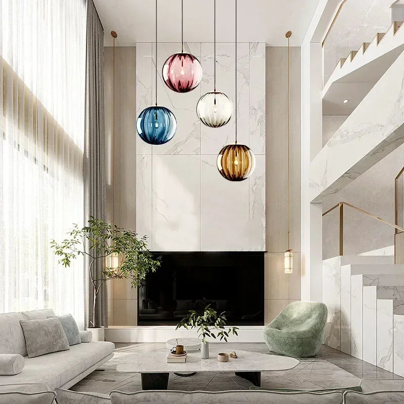 Lustre créatif en verre artistique