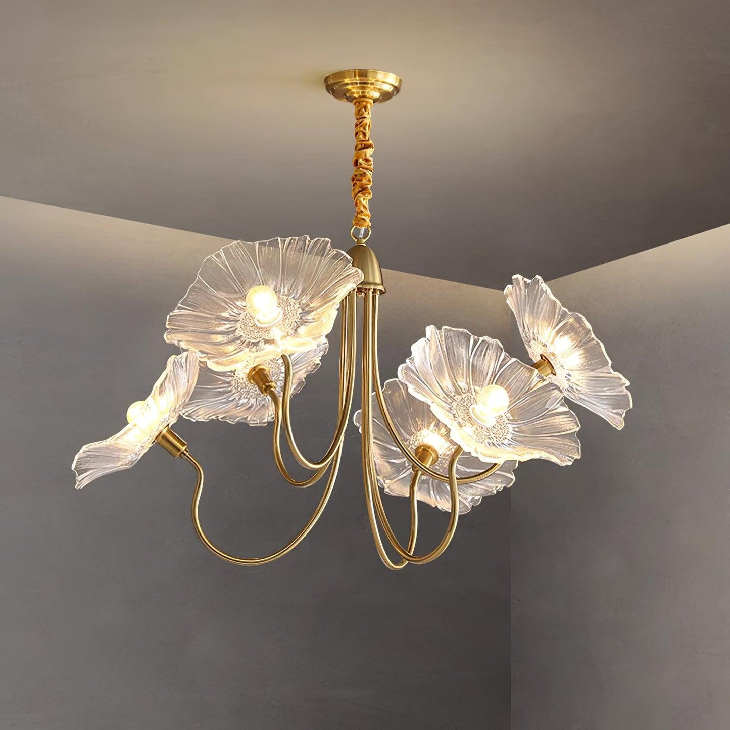 Hana – Lustre en verre lotus moderne