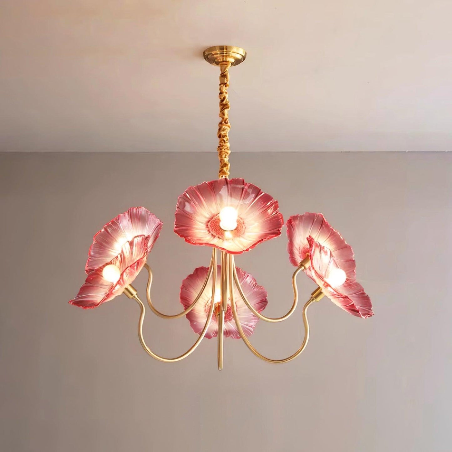 Hana – Lustre en verre lotus moderne