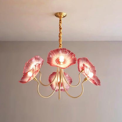 Hana – Lustre en verre lotus moderne