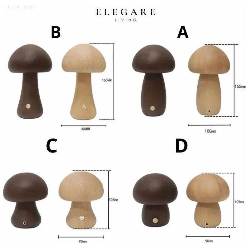 Lampe champignon fantaisiste en bois
