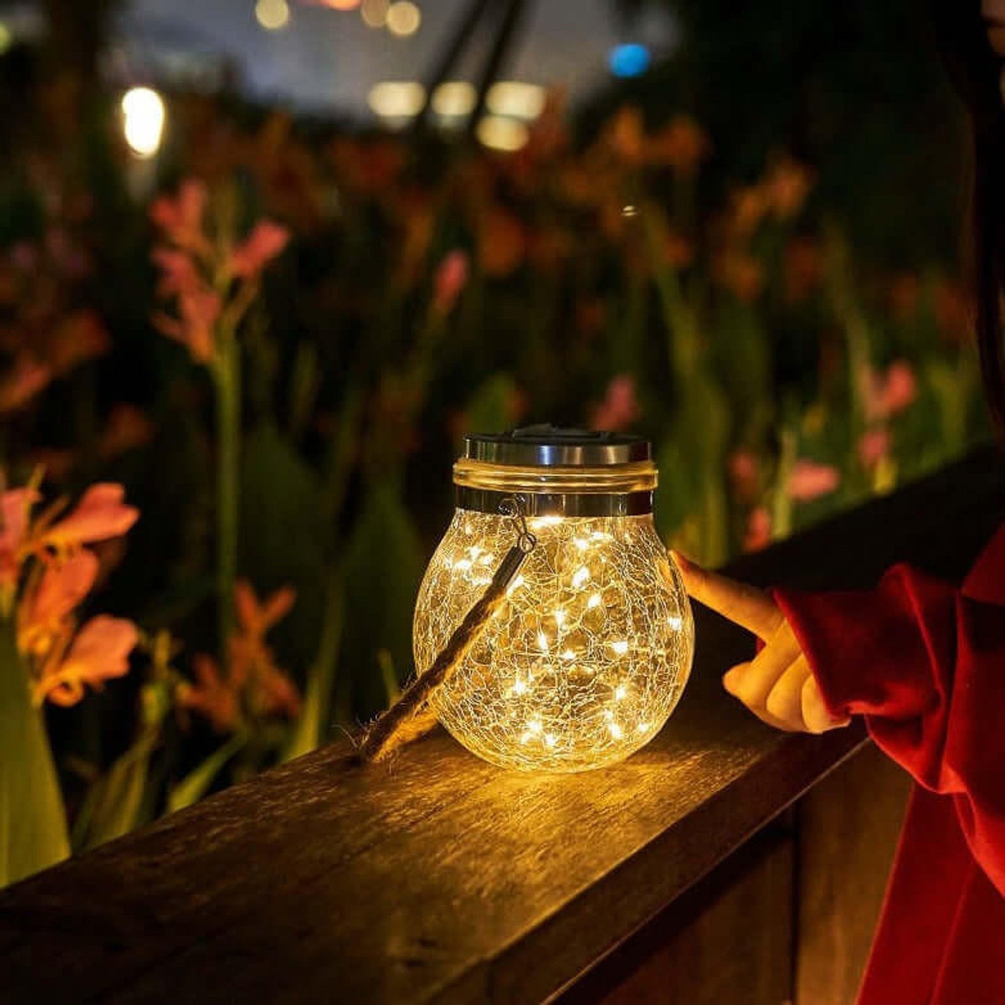 Maribel – Lampe solaire en verre en forme de sphère