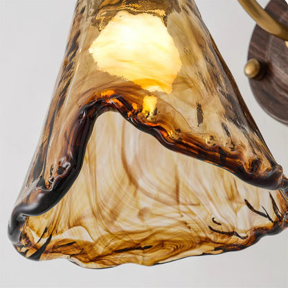 Alessia – Lampe murale avec verre ambre