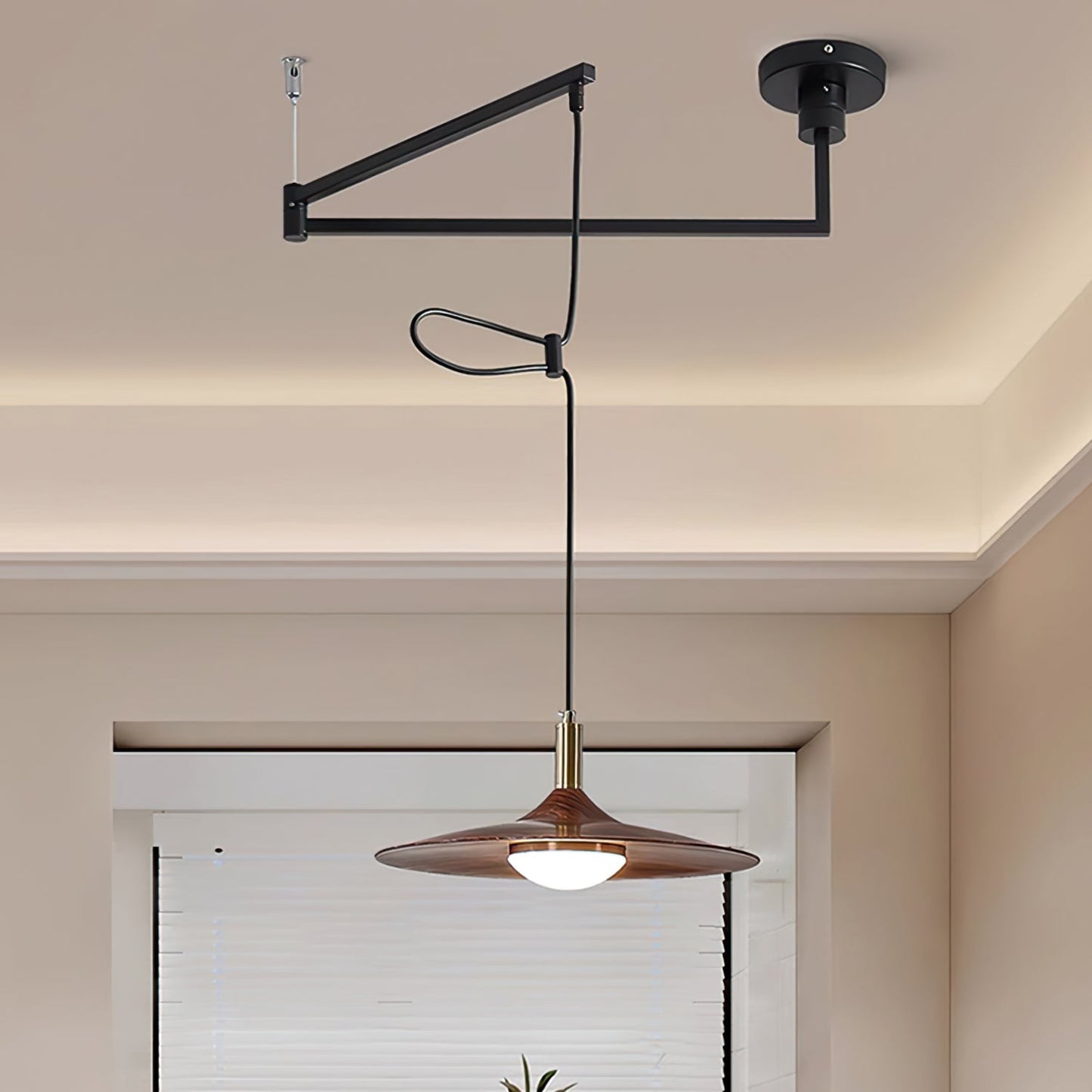 Darian – Lustre en noyer