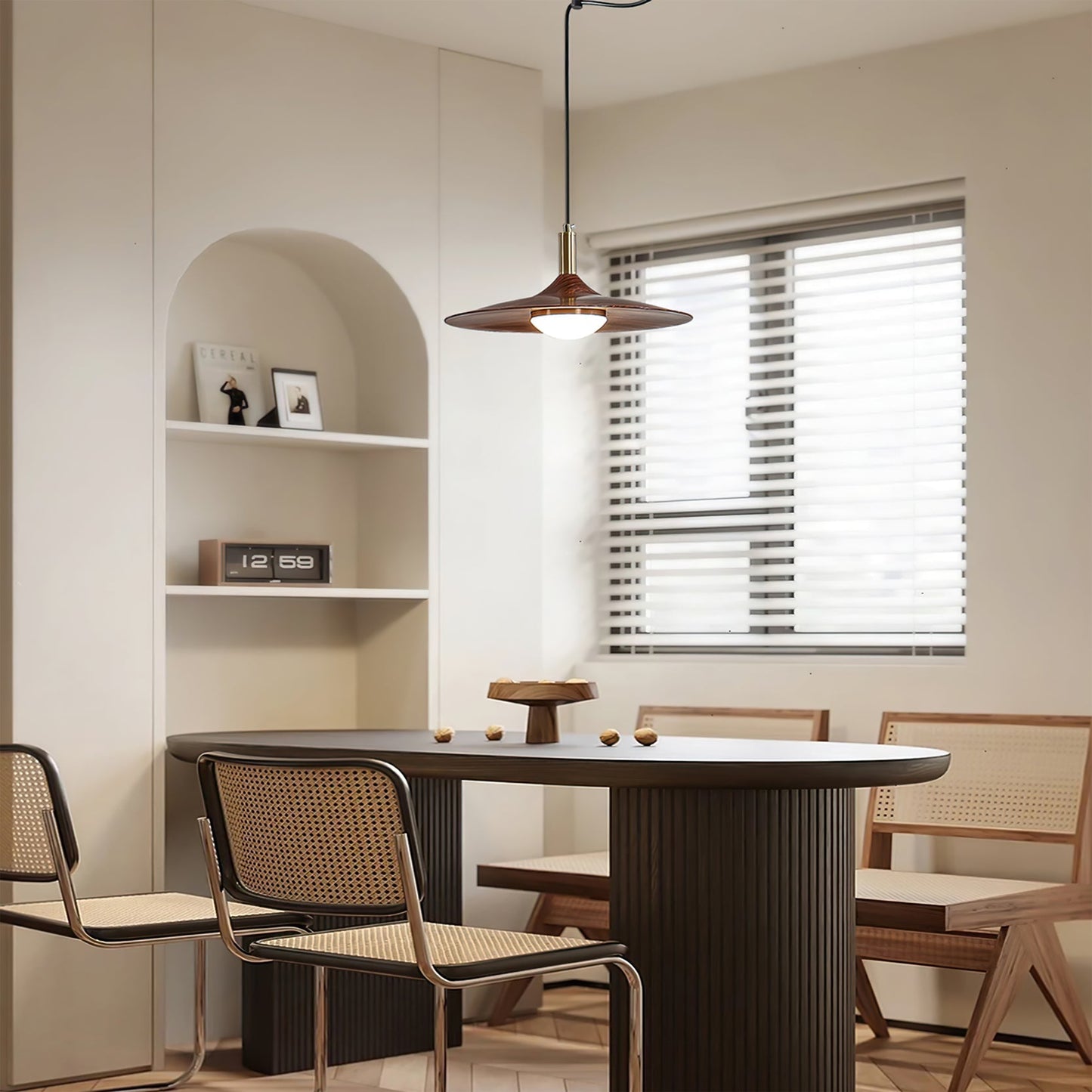 Darian – Lustre en noyer