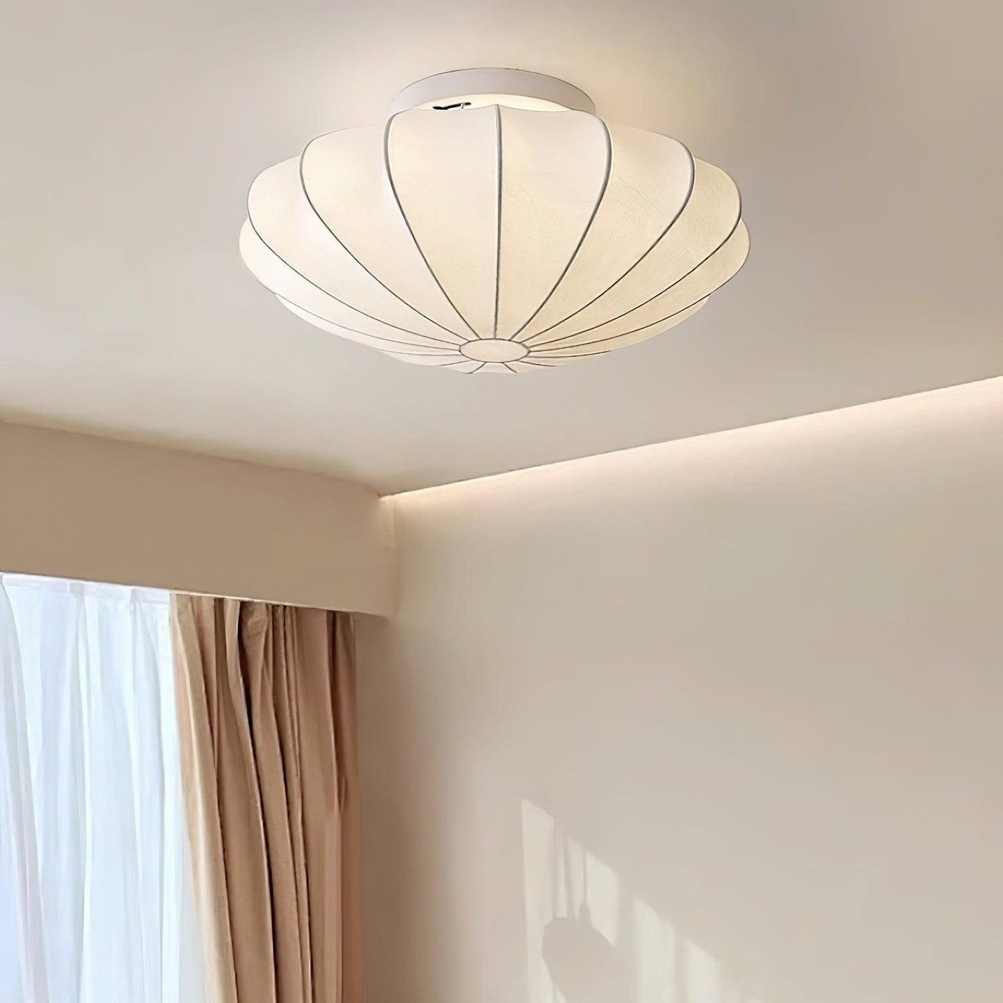 Haruki – Lampe de plafond en soie japonaise