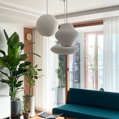 Xieno – Lustre en tissu au style moderne de lanterne