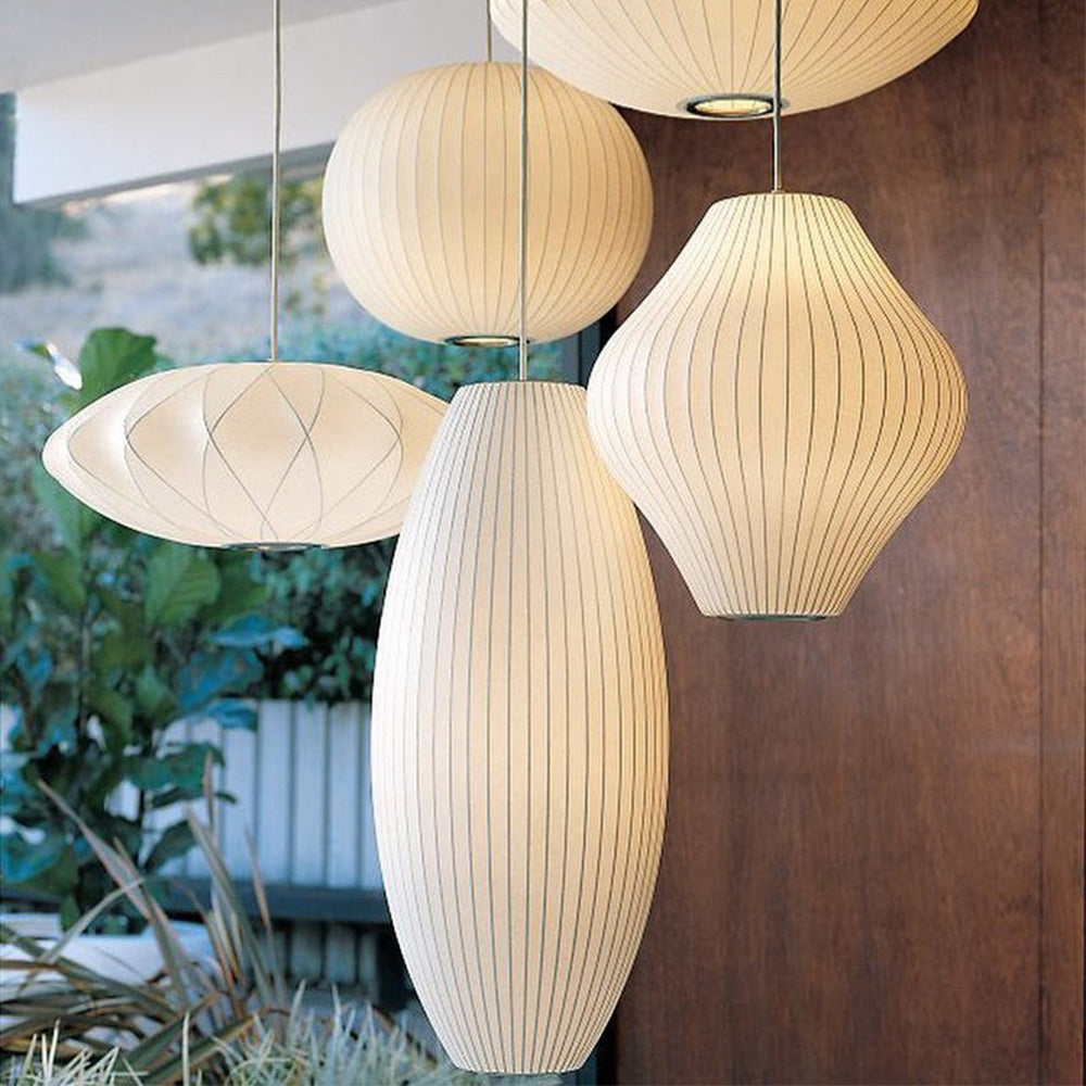 Xieno – Lustre en tissu au style moderne de lanterne