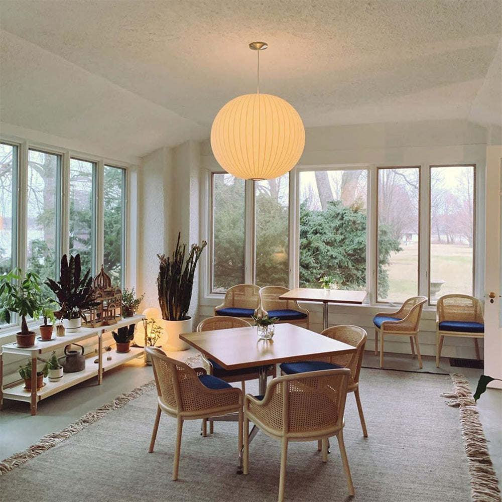 Xieno – Lustre en tissu au style moderne de lanterne