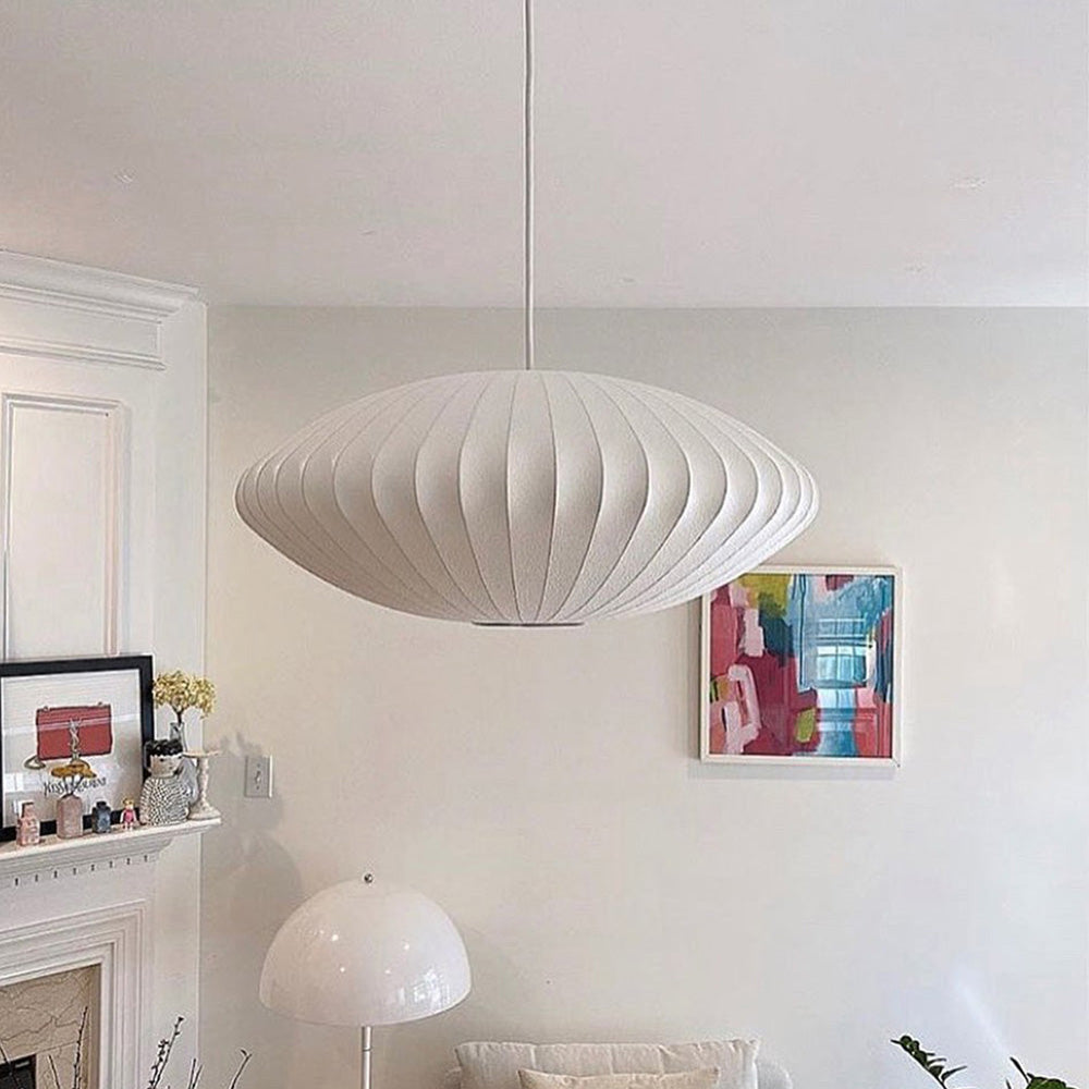 Xieno – Lustre en tissu au style moderne de lanterne
