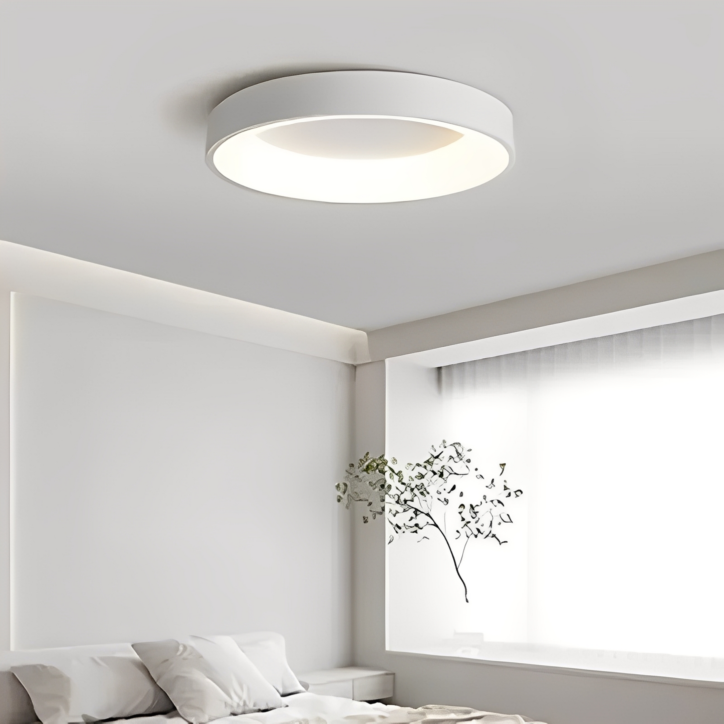 Celestialglo – Lampe de Plafond LED Ronde Scandinave