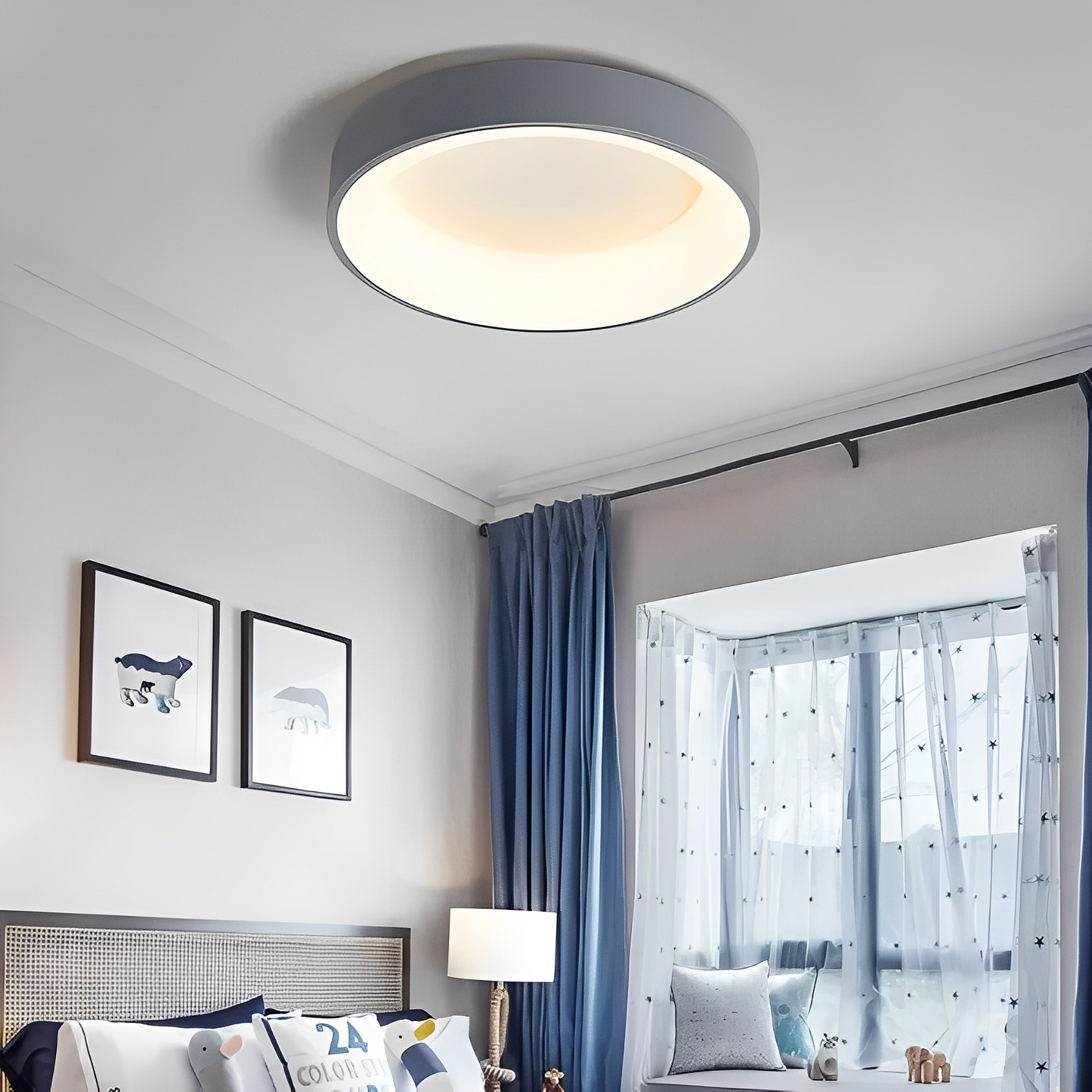 Celestialglo – Lampe de Plafond LED Ronde Scandinave
